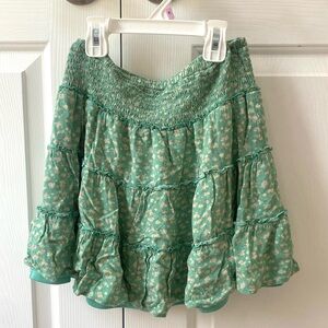 American Eagle XS floral Green skirt